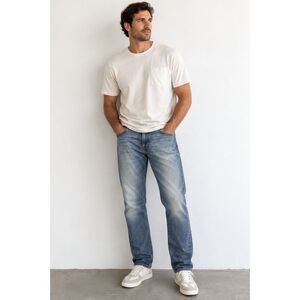 Wellen Huckberry Men’s 34 Blue Organic Cotton Denim Jeans Medium Wash Straight